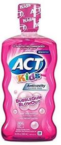 img 3 attached to 🍬 ACT Kids Bubble Gum Blow Out Mouthwash: Powerful Fluoride Protection, 16.9 Oz.