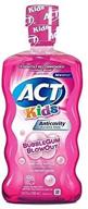 🍬 act kids bubble gum blow out mouthwash: powerful fluoride protection, 16.9 oz. logo