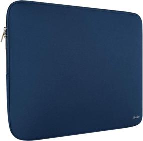 img 4 attached to 13 Inch Resistant Neoprene Laptop Sleeve - Dark Blue MacBook Pro/Air, Notebook Computer Case