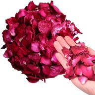 🌹 200g natural red rose petals - real dried rose flower petals for wedding confetti, valentine's day party decor, bath foot spa, diy crafts, bed decoration логотип