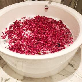 img 1 attached to 🌹 200g Natural Red Rose Petals - Real Dried Rose Flower Petals for Wedding Confetti, Valentine's Day Party Decor, Bath Foot SPA, DIY Crafts, Bed Decoration