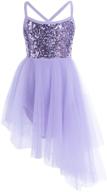 👗 feeshow girls sequin ballet tutu dress leotard with skirt - ballerina dancewear in glittering costumes logo