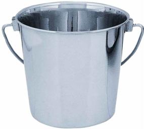 img 1 attached to Rust-Resistant 4 Quart QT Dog Round Stainless Steel Bucket: Durable Choice for Various Uses