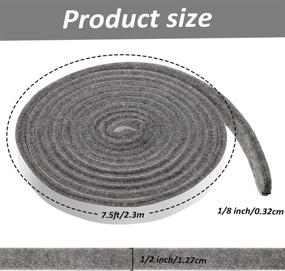 img 3 attached to 🔥 High Temperature BBQ Smoker Gasket Seal Strip, Self-Adhesive Grill Tape - 7.5 Ft Length, 1/2 Inch Width, 1/8 Inch Thickness (Grey, Pack of 2)