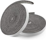 🔥 high temperature bbq smoker gasket seal strip, self-adhesive grill tape - 7.5 ft length, 1/2 inch width, 1/8 inch thickness (grey, pack of 2) logo