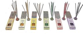 img 2 attached to Exquisite 6 Set Premium Incense Sticks Pack: Lavender, Patchouli, Vanilla, Sandalwood, Jasmine, Rose, and Glittering Holders - 240 Sticks Included!