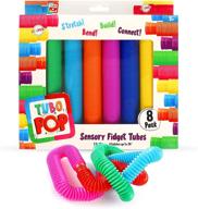 🧸 пузыри playkidiz tubo pop sensory fidget: лучшие пластиковые игрушки для мальчиков и девочек, средство от стресса в виде трубки, отличные аксессуары для вечеринок, для малышей и детей от 3 лет. логотип