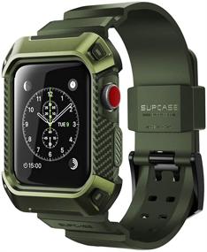 img 4 attached to 📱 Усовершенствованный чехол для Apple Watch 3 38 мм, SUPCASE [Unicorn Beetle Pro] Премиум защитный чехол со съемными ремнями для часов Apple Watch Series 3 2017 года, [Также совместим со часами Apple Watch 38 мм 2015 2016 годов]