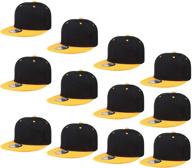 😎 get hip with falari wholesale: 12-pack snapback hat caps, adjustable size, solid colors, flat bill, blank & stylish! logo