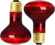 🔥 efficient 75w red heating light infrared bulb, uva spot heat lamp for reptile & amphibian use - lizard, tortoise, spider, snake, chameleon - 2 pack logo