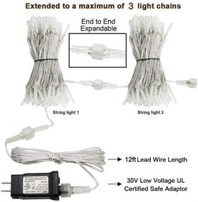 img 1 attached to 🎄 Fairy Curtain Lights, 304 LED 9.8ftX9.8ft 30V 8Modes Window Lights with Memory for Home Wedding Christmas Party Family Patio Lawn Garden Bedroom Outdoor Indoor Wall Decorations - Cool White