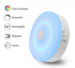 img 3 attached to 💡 YEEMAYLUX LED Puck Light: Rechargeable, Color Changing Tap Lights with Dimmer and Remote Control – Ideal for Showcase, Display Shelf, Home Decoration and More (3 Packs)