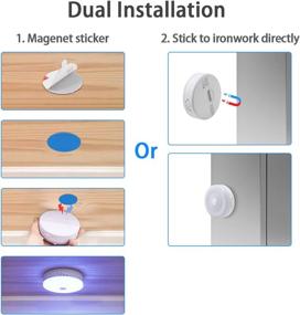 img 1 attached to 💡 YEEMAYLUX LED Puck Light: Rechargeable, Color Changing Tap Lights with Dimmer and Remote Control – Ideal for Showcase, Display Shelf, Home Decoration and More (3 Packs)