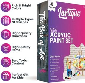 img 1 attached to Lartique Kids Painting Kit Paintbrushes