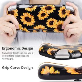 img 3 attached to 🌻 CAGOS Nintendo Switch Lite Protective Case - Sunflower Print, Hard Shell TPU Grip Skin Cover with Shock-Absorption, Anti-Scratch, and Non-Slip Features - Perfect Travel Accessories for Nintendo Switch Lite