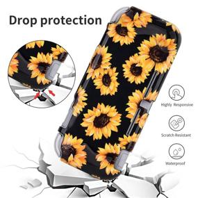 img 2 attached to 🌻 CAGOS Nintendo Switch Lite Protective Case - Sunflower Print, Hard Shell TPU Grip Skin Cover with Shock-Absorption, Anti-Scratch, and Non-Slip Features - Perfect Travel Accessories for Nintendo Switch Lite