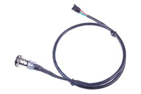 img 1 attached to 💻 KNACRO 16mm Chassis Switch Metal Button Switch with 100CM Extension Cable - Blue LED for DIY Computer Switch & Restart Button