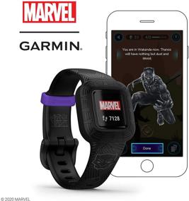 img 3 attached to 🌊 Garmin Vivofit Jr. 3, детский фитнес-трекер, пригодный для плавания, Marvel Черная Пантера, до 1 года автономной работы батареи