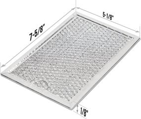 img 3 attached to 🔍 GE Microwave Oven Grease Filter Replacement - WB06X10309, WB06X10654, WB06X10359, 5230W1A012B (2-Pack) - 7-5/8 x 5-1/8 x 1/8 Inch