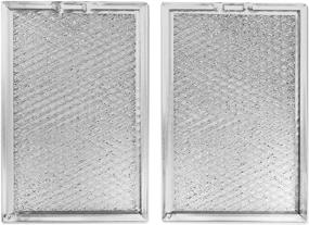 img 2 attached to 🔍 GE Microwave Oven Grease Filter Replacement - WB06X10309, WB06X10654, WB06X10359, 5230W1A012B (2-Pack) - 7-5/8 x 5-1/8 x 1/8 Inch