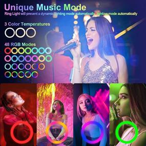 img 1 attached to Кольцевой свет Musical Brightness с регулируемой яркостью для фотографии.