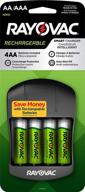 rayovac aa rechargeable batteries with smart charger - 4 pack battery charger bundle logo