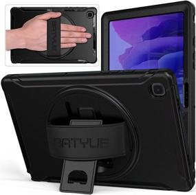 img 4 attached to BATYUE Case for Samsung Galaxy Tab A7 10.4 2020: Heavy-Duty Protection with Hand Strap & Rotating Kickstand (Black)