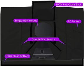 img 1 attached to Чехол для наружного телевизора 55-58 дюймов - с нижним чехлом - материал 600D водонепроницаемый для экранов LED, LCD, плазменных телевизоров - погодозащита от пыли, влаги.