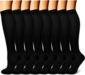 img 4 attached to 🧦 CHARMKING Compression Socks for Women &amp; Men - 8 Pairs, 15-20 mmHg, Best Support for Athletic Running and Cycling