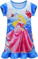 👗 wnqy baby toddler girls princess nightgown dress with cartoon print logo