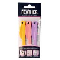 🪒 feather flamingo facial touch-up razor blades (9 blades in 3 packs) logo