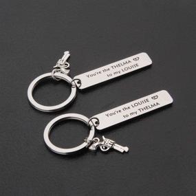 img 1 attached to 🔑 Thelma and Louise Keychain Set - Best Friends Keychains for Moving Away Gift and Friendship Jewelry - by MYOSPARK