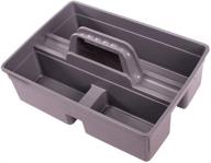 🧺 jiaan plastic storage tray tote - organize & carry tools with ease using versatile multiuse caddy w/ portable handle (gray) logo