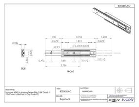 img 1 attached to Sugastune ARW2 16 Aluminum Drawer Closed: Sleek and Sturdy Storage Solution