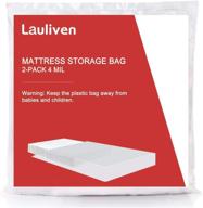 🛏️ 2-pack mattress bag for moving - twin/twin xl size - 4 mil extra thick heavy duty mattress storage cover - 54 x 96 inch - lauliven logo
