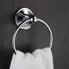 img 3 attached to 🔧 Revolutionary Insta-Mount Towel Ring - Hotel Spa AquaCare Series