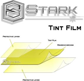 img 1 attached to 🟨 Stark 12x24 in / 1x2 Ft Glossy Yellow Smoke Tint Vinyl Wrap Film for Headlights, Tail Lights, and Fog Lights