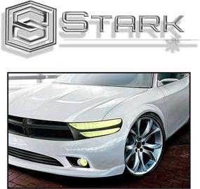 img 3 attached to 🟨 Stark 12x24 in / 1x2 Ft Glossy Yellow Smoke Tint Vinyl Wrap Film for Headlights, Tail Lights, and Fog Lights