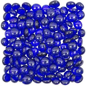 img 1 attached to 💙 Beenlen Flat Cobalt Blue Glass Marbles Pebbles (13.5oz): Perfect for Stunning Vase Filler, Stylish Table Scatter, and Vibrant Aquarium Decor