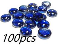 💙 beenlen flat cobalt blue glass marbles pebbles (13.5oz): perfect for stunning vase filler, stylish table scatter, and vibrant aquarium decor logo