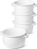 🍲 tauci bowls with convenient handles – perfect for serving chili, 12 ounce size logo