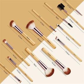 img 2 attached to 💄 Premium 18pcs Makeup Brush Set: Rose Gold Brushes for Flawless Makeup Application with Stylish Case