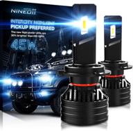 💡 nineo h7 led bulbs, 16000lm 90w super bright conversion kit g-xp x3 chips 6500k cool white easy installation high performance waterproof – pack of 2, halogen replacement logo