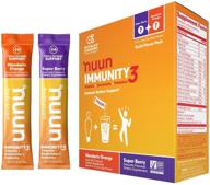 💪 boost your immunity with nuun immunity3: elderberry electrolyte powder pack, packed with vitamins, prebiotics, zinc - 14 count mixed pack logo