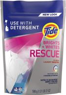 🌟 tide whites and brights rescue, in-wash laundry booster pacs, 27 count (improved packaging for enhanced performance) logo