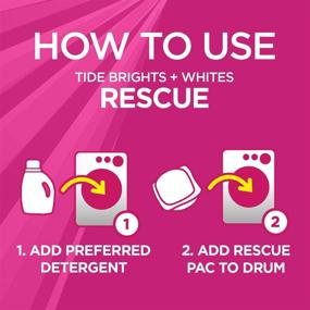 img 1 attached to 🌟 Tide Whites and Brights Rescue, In-Wash Laundry Booster Pacs, 27 Count (Improved Packaging for Enhanced Performance)