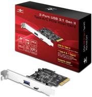 🔌 vantec 2-порт usb 3.1 gen ii pcie адаптер (usb-a/c) ugt-pc371ac логотип