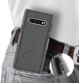 img 1 attached to 📱 Aduro Cell Phone Holsters for Samsung Galaxy S10: The Ultimate Protective Case with Belt-Clip & Built-in Kickstand