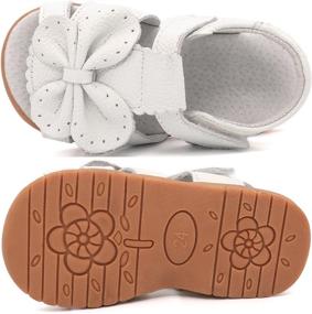 img 3 attached to Femizee Toddler Leather Butterfly Sandals 🦋 for Girls' School Uniforms: Stylish and Sturdy Shoes