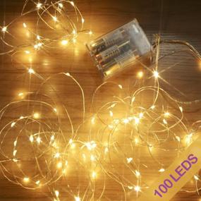 img 3 attached to Fairy Lights Battery Operated: 33 Ft String Light with 100 LED Warm White Bulbs - Perfect for Bedroom, Christmas, Halloween, Party, and Wedding Decorations